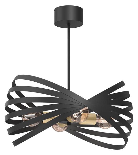 Luster na tyči SPARKLE 4xE27/15W/230V čierna/zlatá