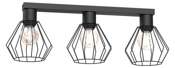 Bodové svietidlo LETI 3xE27/15W/230V čierna