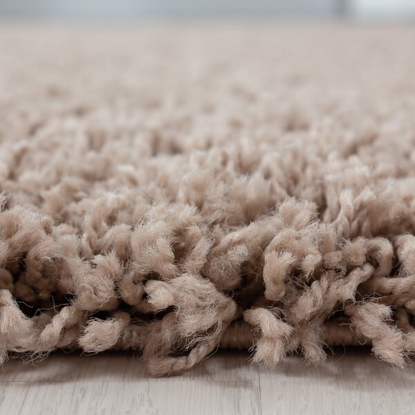 Ayyildiz , Kusový koberec Life Shaggy 1500 beige kruh, 120x120 (priemer) kruh, béžová, spálňa