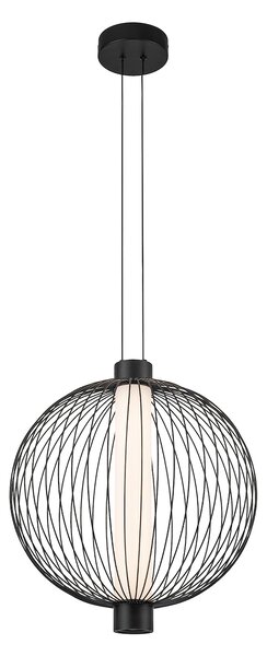 Závesné svietidlo Kyoto, 1x čierne drôtené tienidlo, (fi 43cm), b