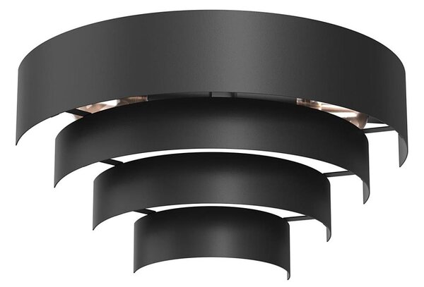 Nástenné svietidlo RINGS 2xE27/15W/230V čierna