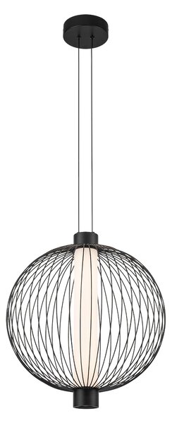 Závesné svietidlo Kyoto, 1x čierne drôtené tienidlo, (fi 43cm), b