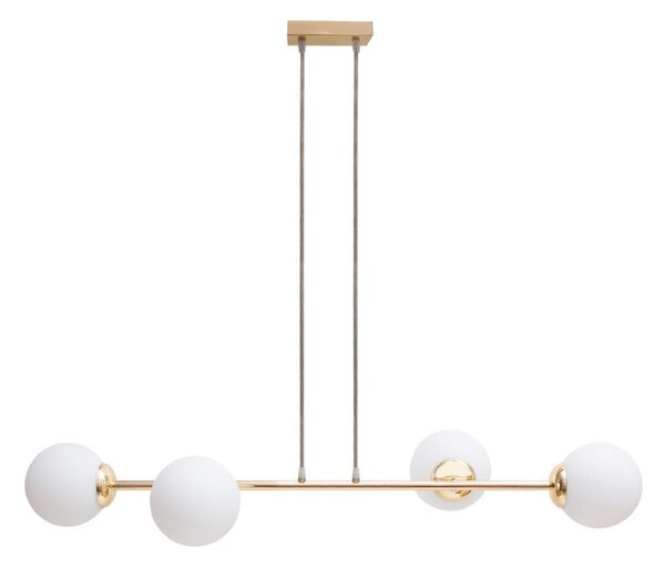Luster na lanku FIRA 4xE27/60W/230V zlatá