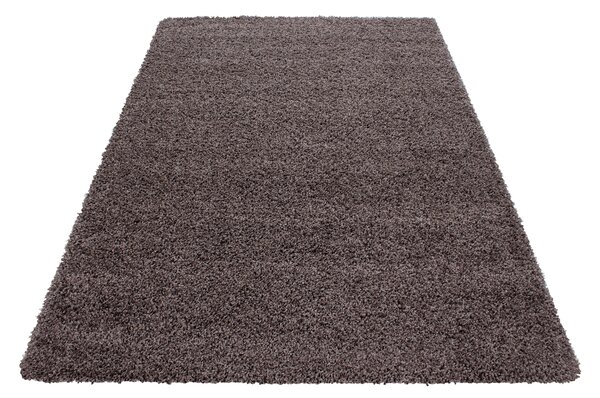 Ayyildiz, Kusový koberec Life Shaggy 1500 taupe, 60x110, hnedá, obývacia izba