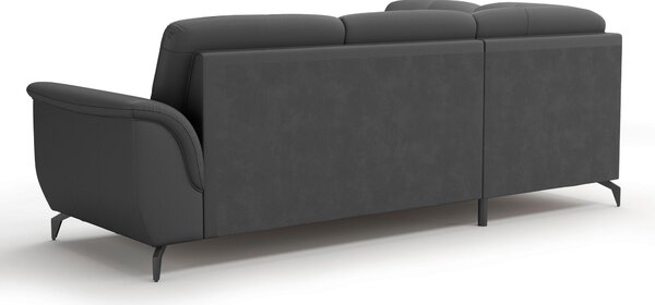 ROHOVÁ SEDAČKA, textil, koža, čierna Sit & More - Sedačky, Online Only
