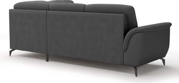 ROHOVÁ SEDAČKA, textil, koža, čierna Sit & More - Sedačky, Online Only