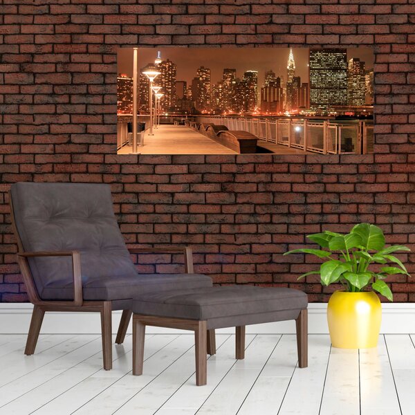 Obraz - Nočné mesto (120x50 cm)