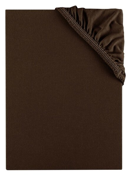 Plachta posteľná tmavohnedá jersey EMI, Detská plachta 70x140