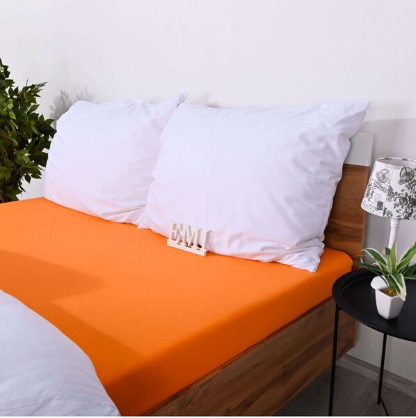 Plachta posteľná oranžová jersey EMI, Detská plachta 60x120