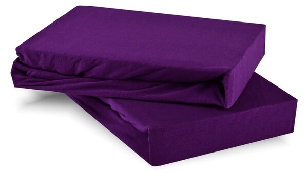 Plachta posteľná fialová jersey EMI, Detská plachta 60x120