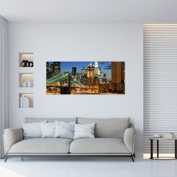 Obraz - Most s New Yorkom (120x50 cm)