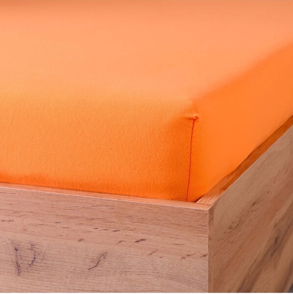 Plachta posteľná oranžová jersey EMI, Detská plachta 60x120