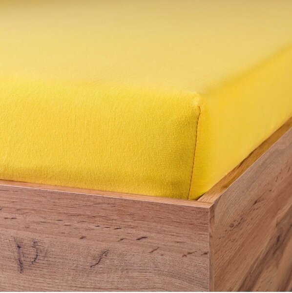 Plachta posteľná svetložltá jersey EMI, Detská plachta 60x120