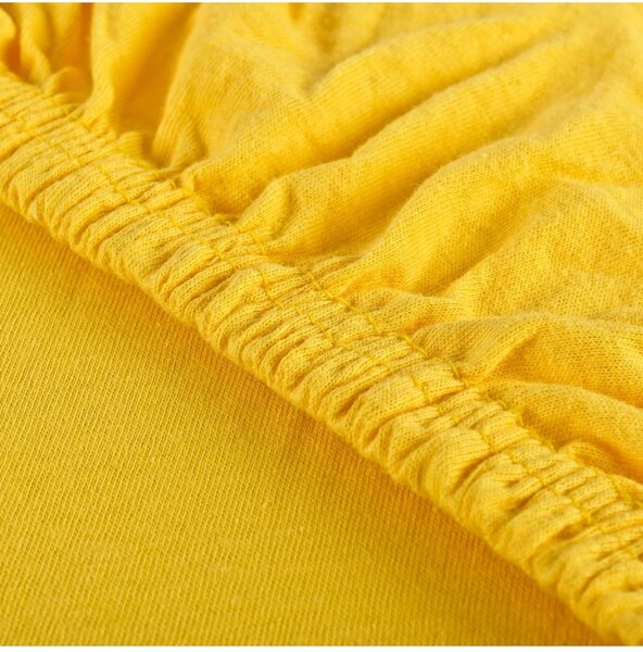Plachta posteľná svetložltá jersey EMI, Detská plachta 60x120