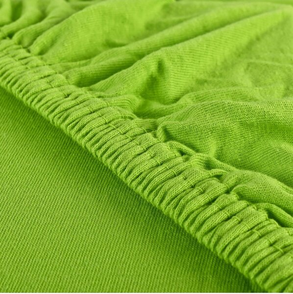 Plachta posteľná zelená jersey EMI, Detská plachta 60x120