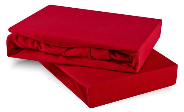 Plachta posteľná červená jersey EMI, Detská plachta 60x120