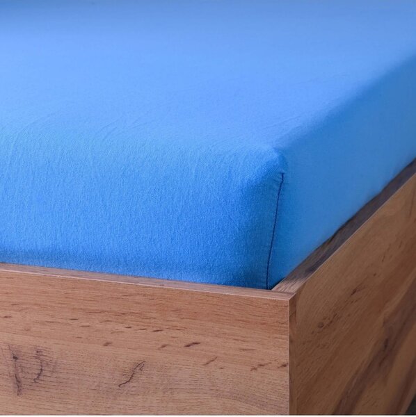 Plachta posteľná modrá jersey EMI, Detská plachta 60x120
