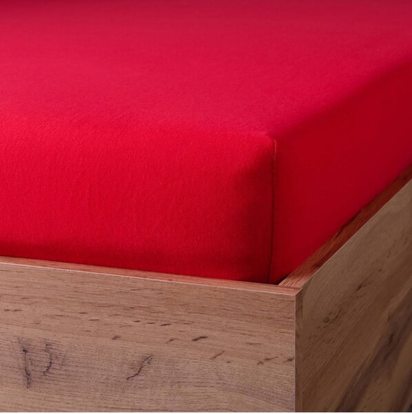 Plachta posteľná červená jersey EMI, Detská plachta 60x120