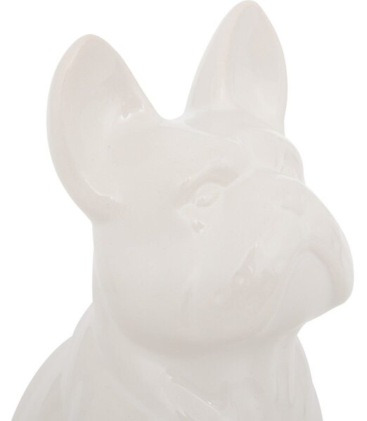 Dekoračná soška Dog1, 12x23,5x17,9 cm, biela