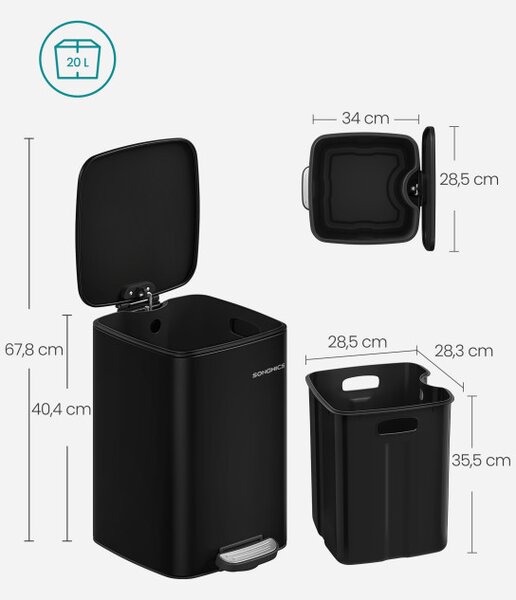 Odpadkový kôš 20L LTB592B02
