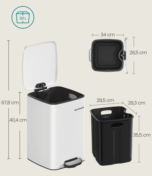 Odpadkový kôš 20L LTB592W02