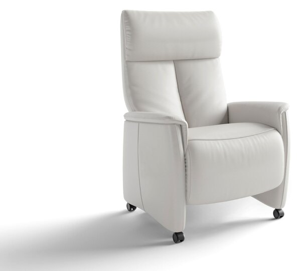 RELAXAČNÉ KRESLO, koža, biela Sit & More - Online Only obývacie izby, Online Only
