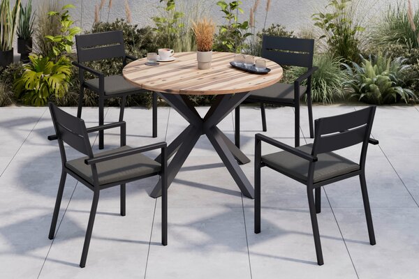 ZÁHRADNÝ STÔL, drevo, kov, 120/120/76 cm Ambia Garden - Online Only záhrada, Online Only