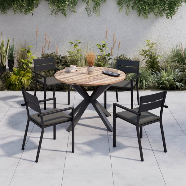 ZÁHRADNÝ STÔL, drevo, kov, 120/120/76 cm Ambia Garden - Online Only záhrada, Online Only