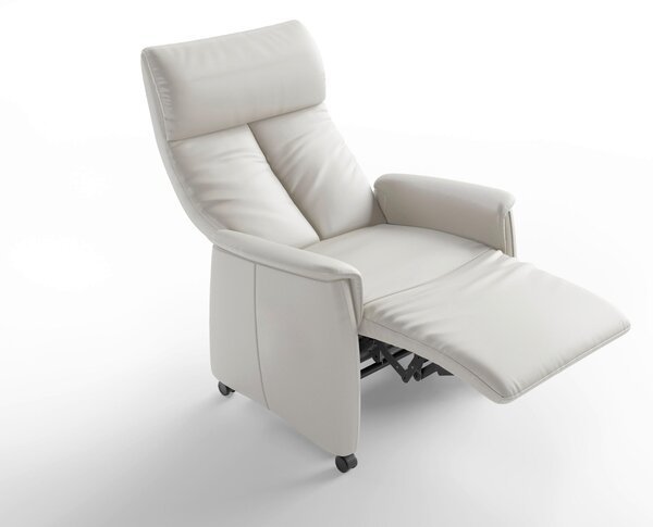 RELAXAČNÉ KRESLO, koža, biela Sit & More - Online Only obývacie izby, Online Only