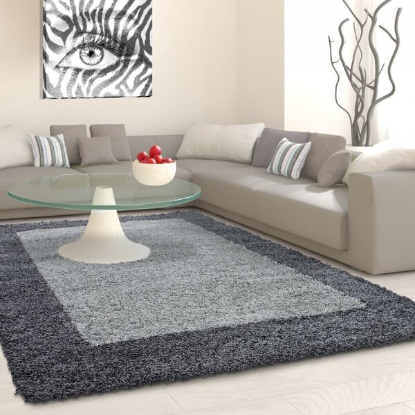 Ayyildiz, Kusový koberec Life Shaggy 1503 grey, 300x400, šedá, obývacia izba