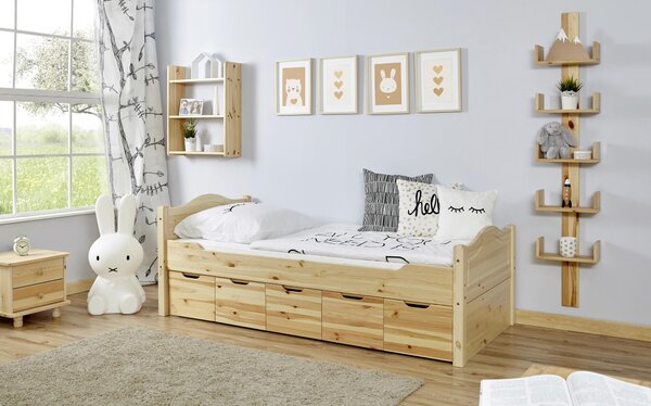POSTEĽ S ÚLOŽNÝM PRIESTOROM 90/200 cm, MID.YOU - Detské izby, Online Only
