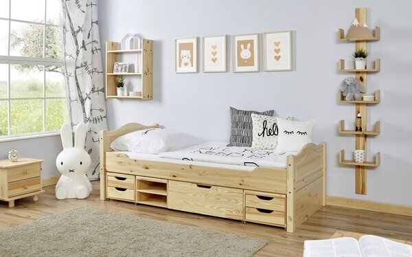 POSTEĽ S ÚLOŽNÝM PRIESTOROM 90/200 cm, MID.YOU - Detské izby, Online Only