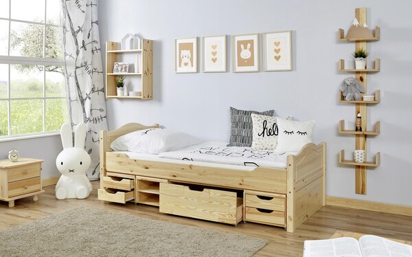 POSTEĽ S ÚLOŽNÝM PRIESTOROM 90/200 cm, MID.YOU - Detské izby, Online Only