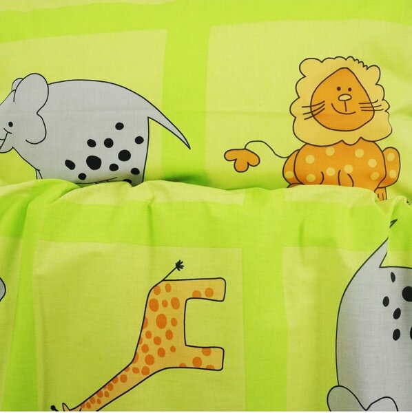 Obliečky detské ZOO zelené EMI, Detský set 90x130 + 45x65