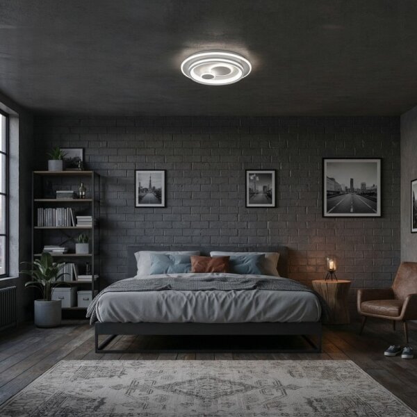 ITALUX CLN-52185B-WH - LED stmievateľné stropné svietidlo PARCO LED/55W/230V pr. 50 cm biela + diaľkové ovládanie