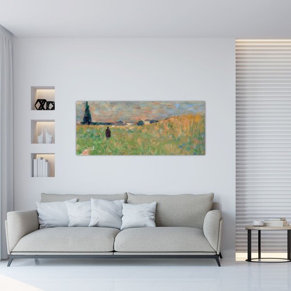 Obraz - Georges Seurat, A Summer Landscape, reprodukcia (120x50 cm)