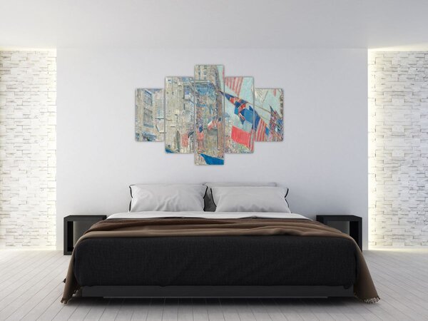 Obraz - Childe Hassam, Allies day, reprodukcia (150x105 cm)