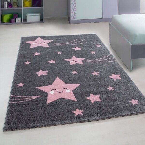 Ayyildiz , Kusový koberec Kids 610 pink, 80x150, ružová, detská izba