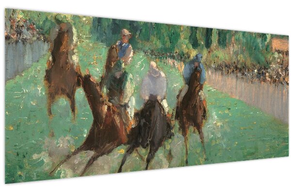 Obraz - Edouard Manet, At the Races, reprodukcia (120x50 cm)