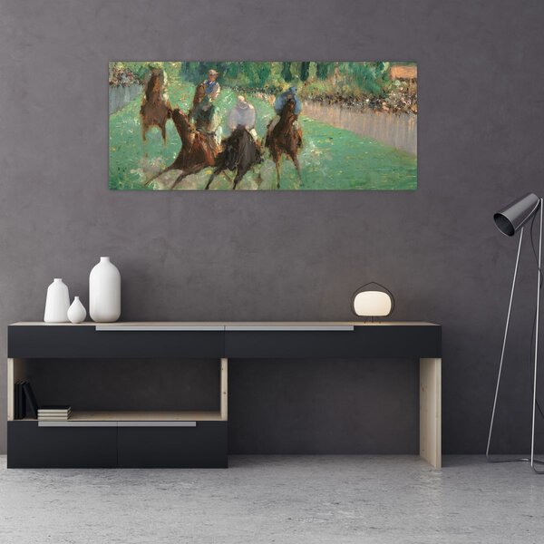 Obraz - Edouard Manet, At the Races, reprodukcia (120x50 cm)