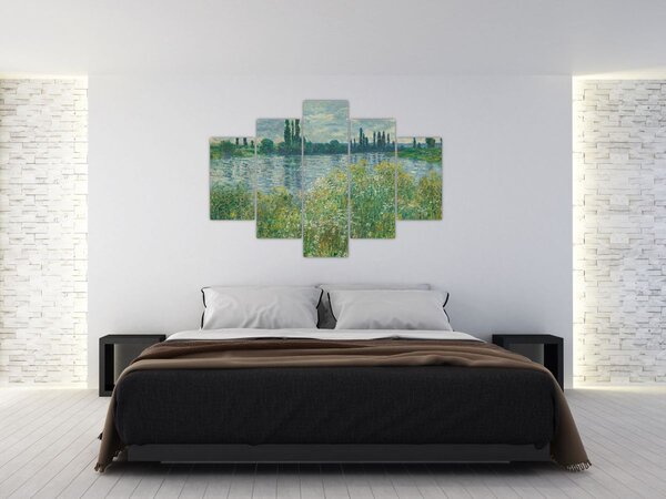 Obraz - Claude Monet, Banks of the Seine, reprodukcia (150x105 cm)