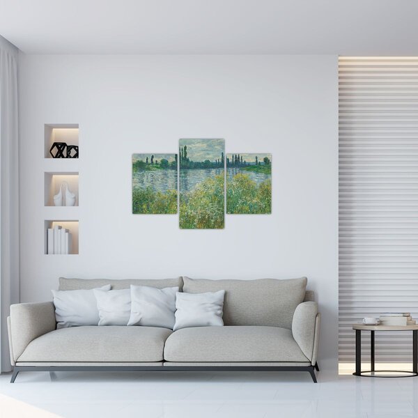 Obraz - Claude Monet, Banks of the Seine, reprodukcia (90x60 cm)