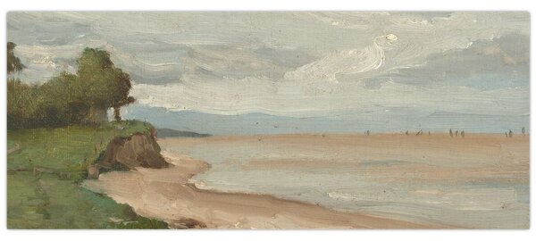 Obraz - Jean-Baptiste-Camille Corot, Beach Near Etretat, reprodukcia (120x50 cm)