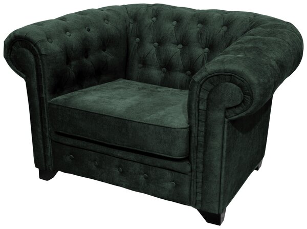 KRESLO CHESTERFIELD, textil, kompozitné drevo, tmavozelená Livetastic - Online Only obývacie izby, Online Only