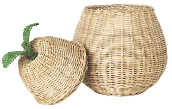 Prútený kôš s vekom Pear