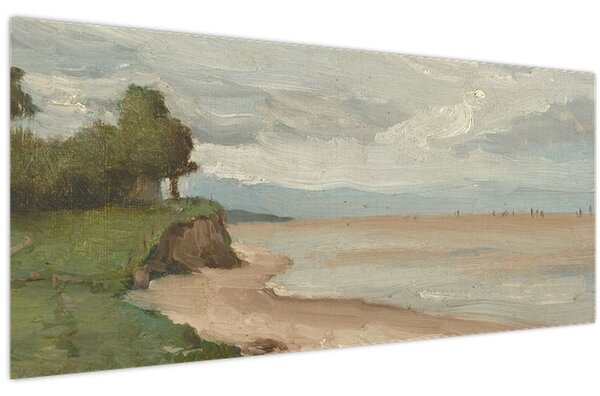 Obraz - Jean-Baptiste-Camille Corot, Beach Near Etretat, reprodukcia (120x50 cm)