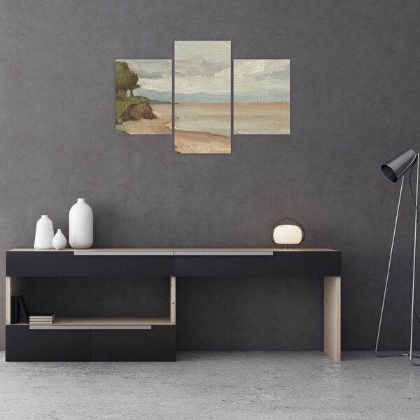 Obraz - Jean-Baptiste-Camille Corot, Beach Near Etretat, reprodukcia (90x60 cm)