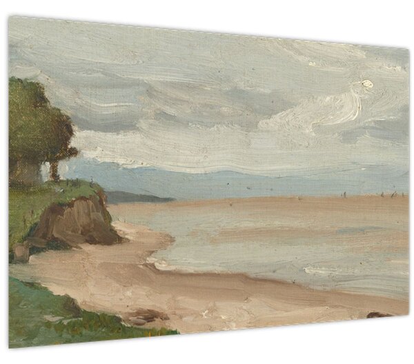 Obraz - Jean-Baptiste-Camille Corot, Beach Near Etretat, reprodukcia (90x60 cm)