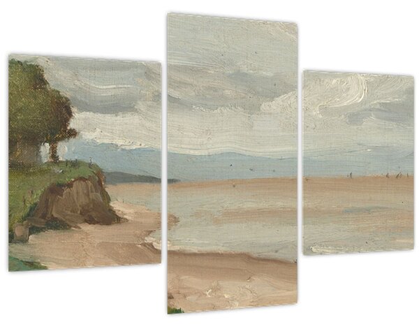 Obraz - Jean-Baptiste-Camille Corot, Beach Near Etretat, reprodukcia (90x60 cm)
