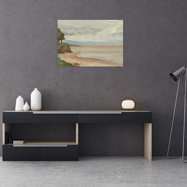 Obraz - Jean-Baptiste-Camille Corot, Beach Near Etretat, reprodukcia (70x50 cm)